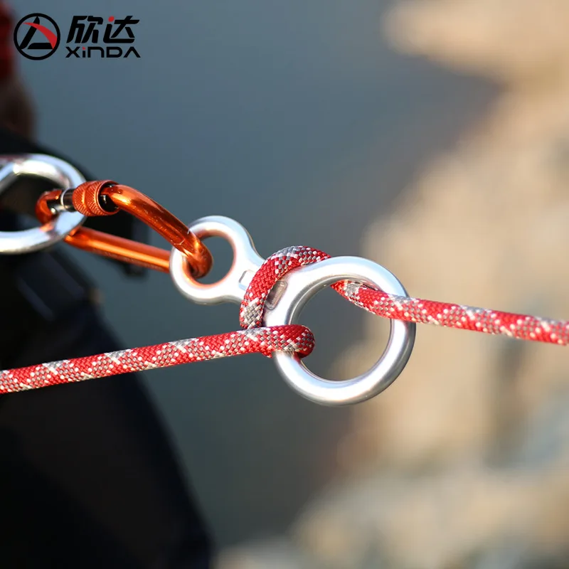 XINDA профессиональное устройство для скалолазания 8 Shape Abseiling Device 35KN спусковое