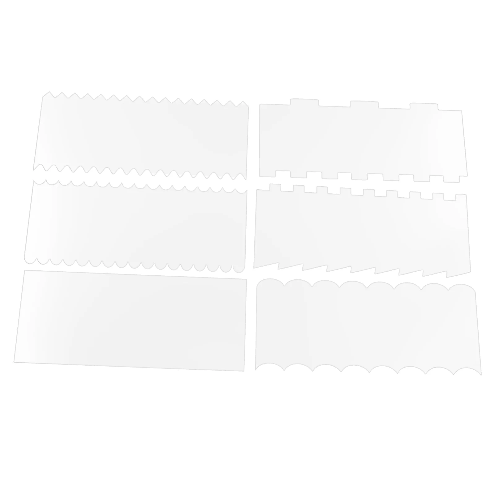 

6Pcs Odontoid Kitchen Gadget Kitchen Cake Making accessories (Transparent)