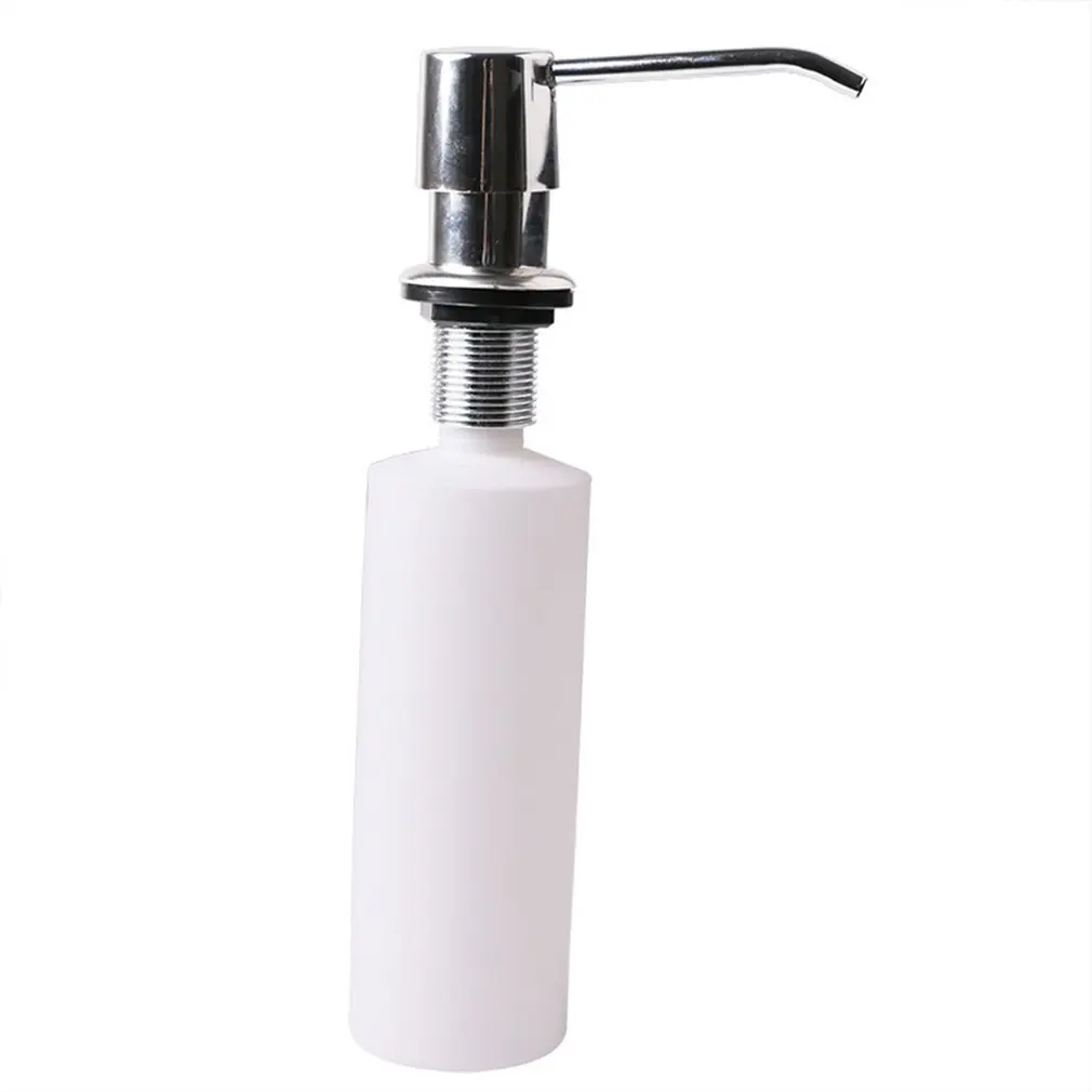 

White Liquid Soap Dispenser Lotion Pump Cover Built in Kitchen Sink Countertop Cooking Tool Utensils Kitchen Accessories