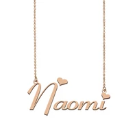 naomi name necklace personal custom gold necklace for women girls best friends birthday wedding christmas mother days gift