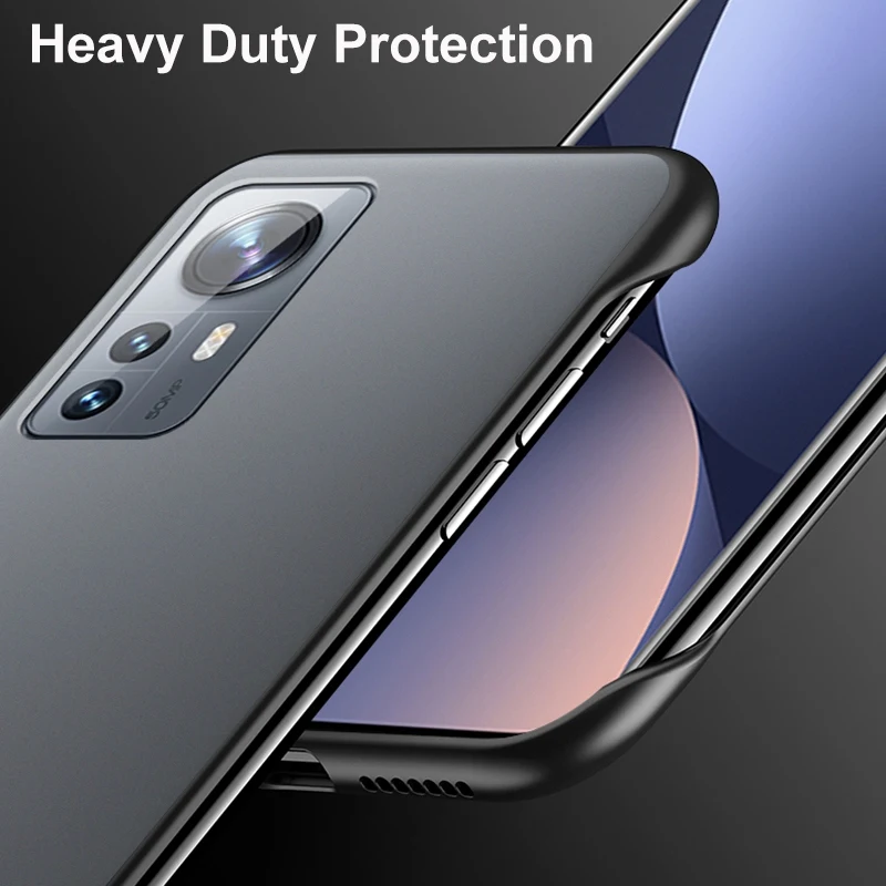 frameless ring phone case for xiaomi mi 12 pro 12x 11i civi mi12 poco f3 f2 m4 pro 5g matte pc cover case for redmi k40 k50 pro free global shipping