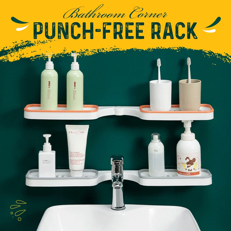 

Bathroom Corner Punch-Free Rack Shampoo Storage Rack Holder With Suction Cup Bathroom Shelves Bathroom Accessories Dropship