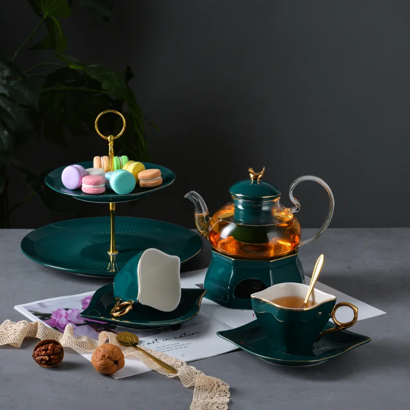 

Luxury European Style Coffee Cup Set Porcelain Afternoon Tea Reusable Eco Friendly Mate Cup Travel Tazas Household Products 50