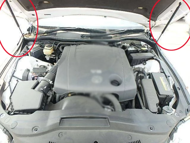 Углеродное волокно 2x передний капот Авто Газовые Пружинные стойки Опора Лифт поддержка для TOYOTA MARK X I(GRX12_) салон 2004-2009 демпфер