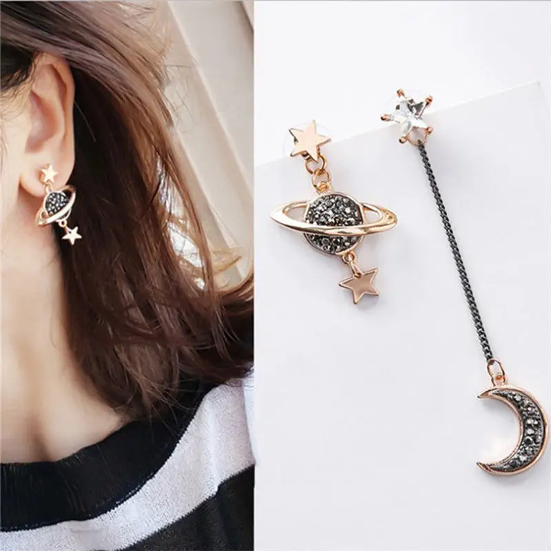

Retro Baroque Moon Planet Dangle Earrings For Women Girls Personalized Classic Elegant Style Earrings Fashion Jewelry Gifts