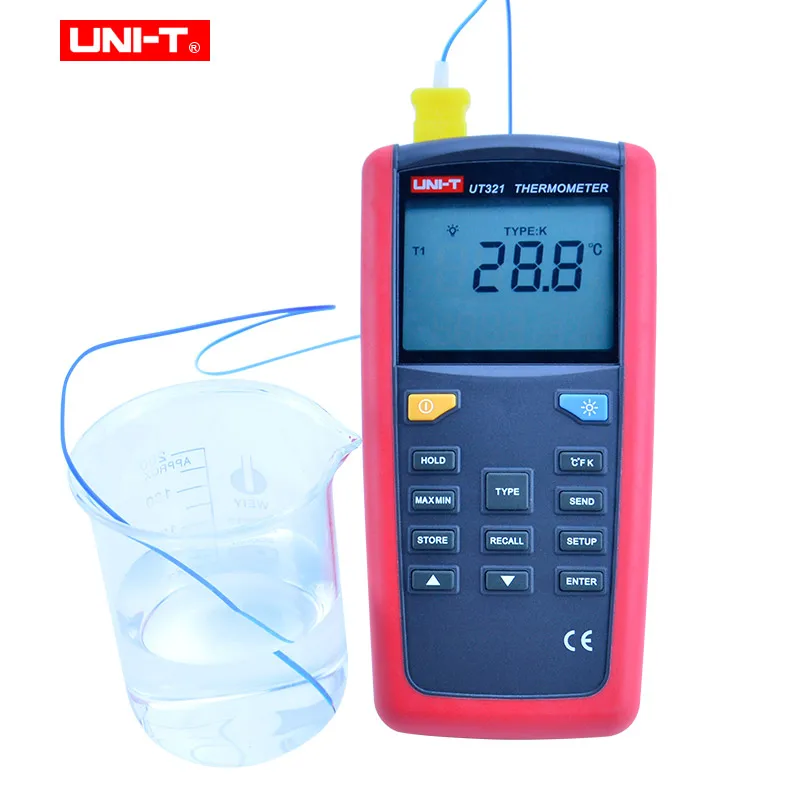 UNI T UT321 UT325 контактный Тип термометр пирометр промышленная температура 1CH/2CH