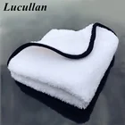 Lucullan 40X40CM 550GSM белое высококачественное полотенце из микрофибры, сверхплотное мягкое махровое полотенце для ухода за автомобилем