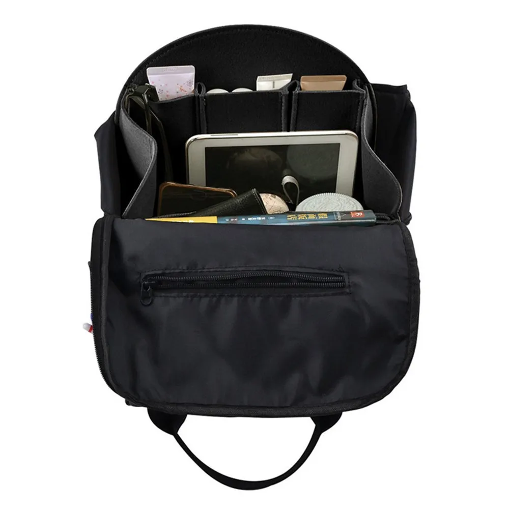 

Полезные косметическая сумка Для женщин вставка органайзер для поездок в мешке для Make Up Чехол дамы девушки фетровая макияж организатор меш...