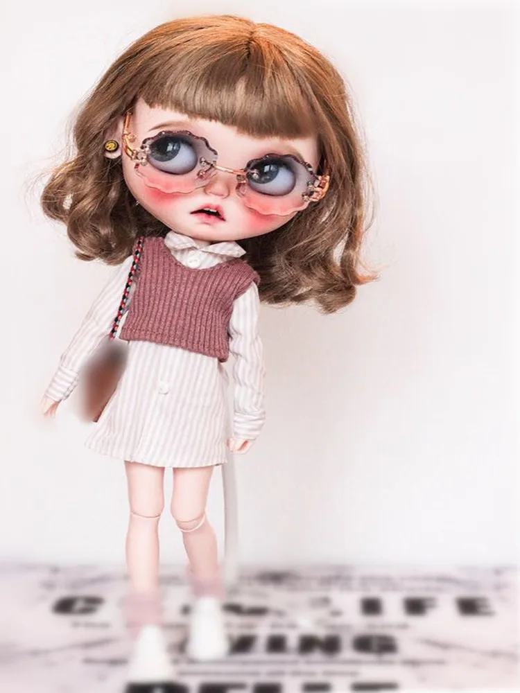 1/6 наряд для куклы рубашка в полоску жилет Azone (подходит Licca Momoko Pullip ICY BJD jerfish)|Куклы|