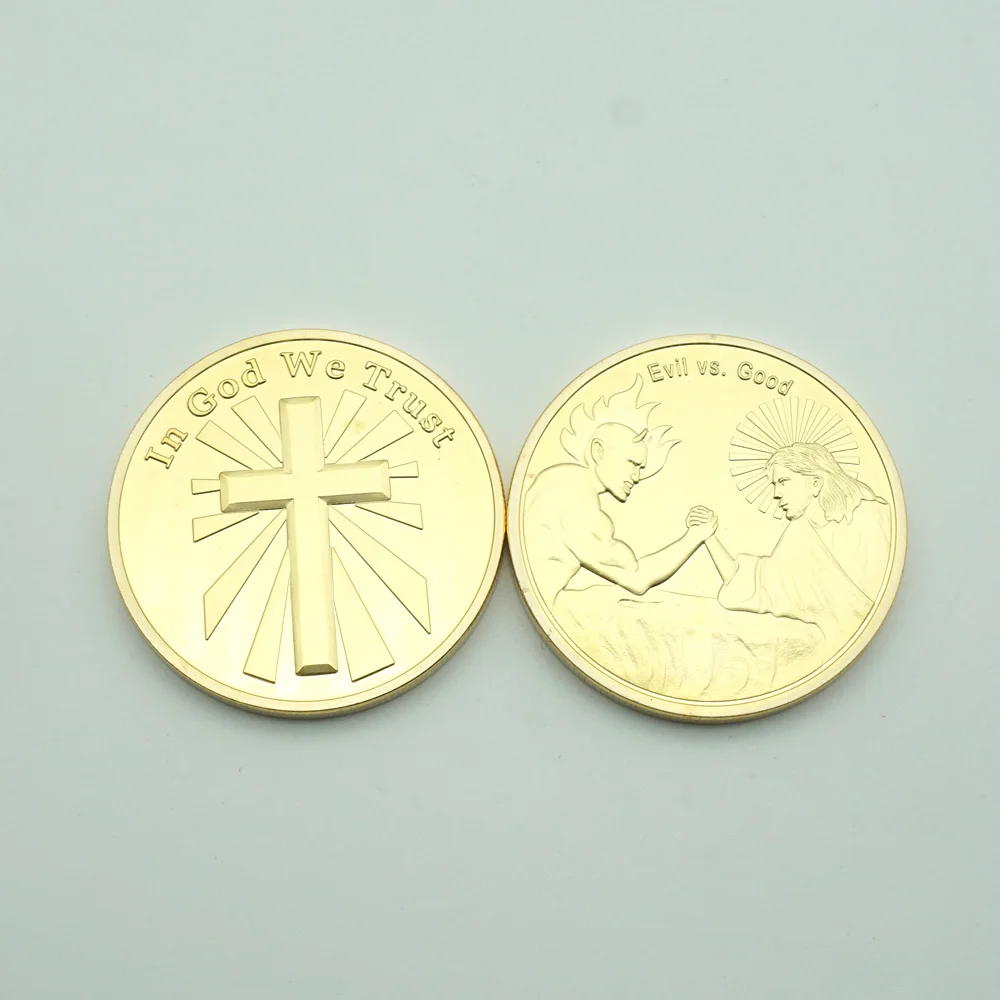 

Jesus Christ Religion Gold Coin Collection Souvenir Art Commemorative Fairy coins God's gift