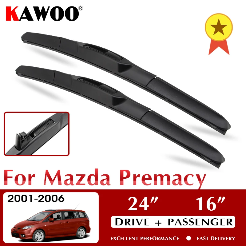 

KAWOO стеклоочистители для Mazda Premacy 2001-2006 лобовое стекло аксессуары для переднего стекла 24 "+ 16" LHD RHD