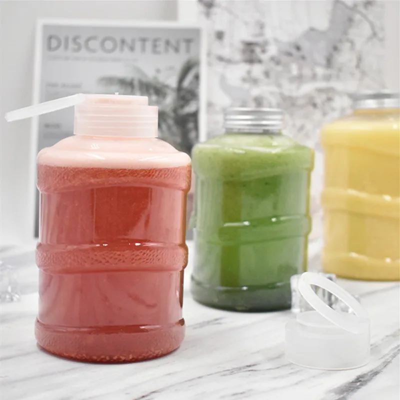 

10pcs Net red 500ml transparent water bucket packaging milk tea coffee yogurt juice drinking bottles party birthday favors cups