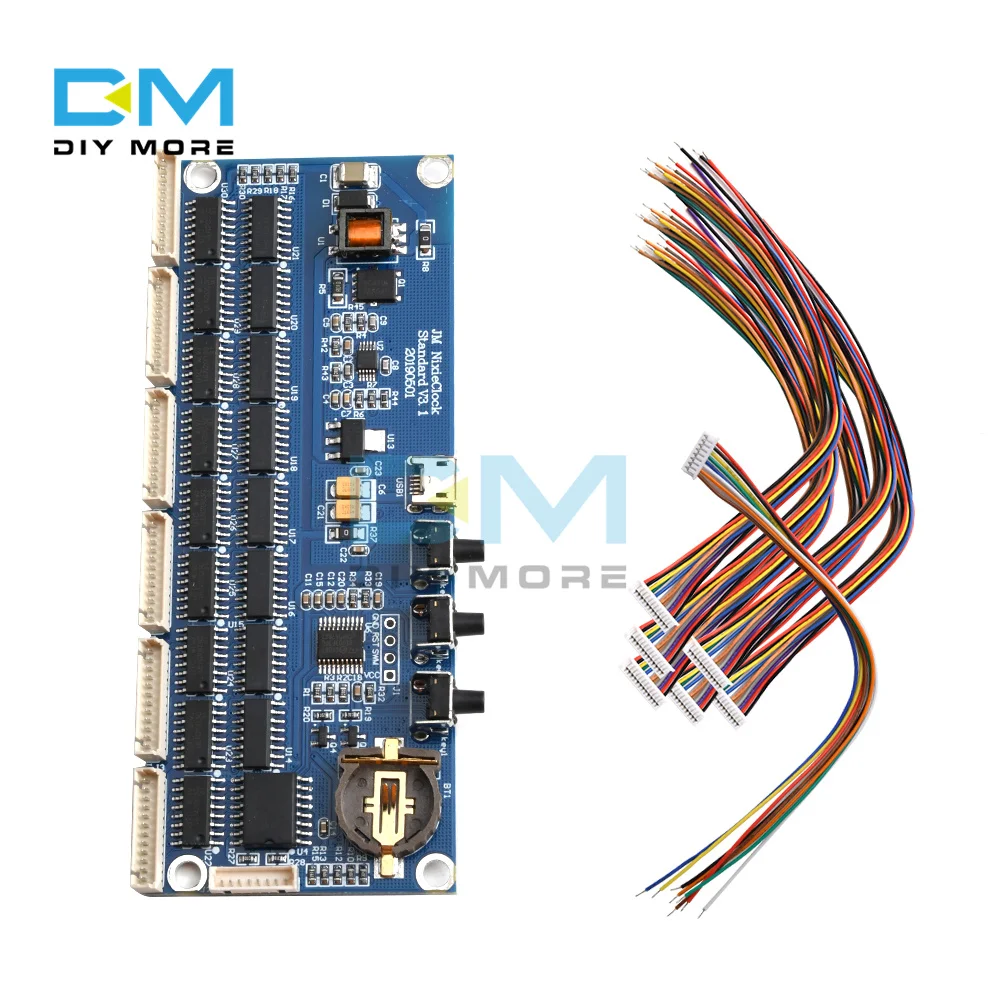 Micro USB DIY электронная трубка светящаяся цифровой светодиодный модуль часов IN14 QS30