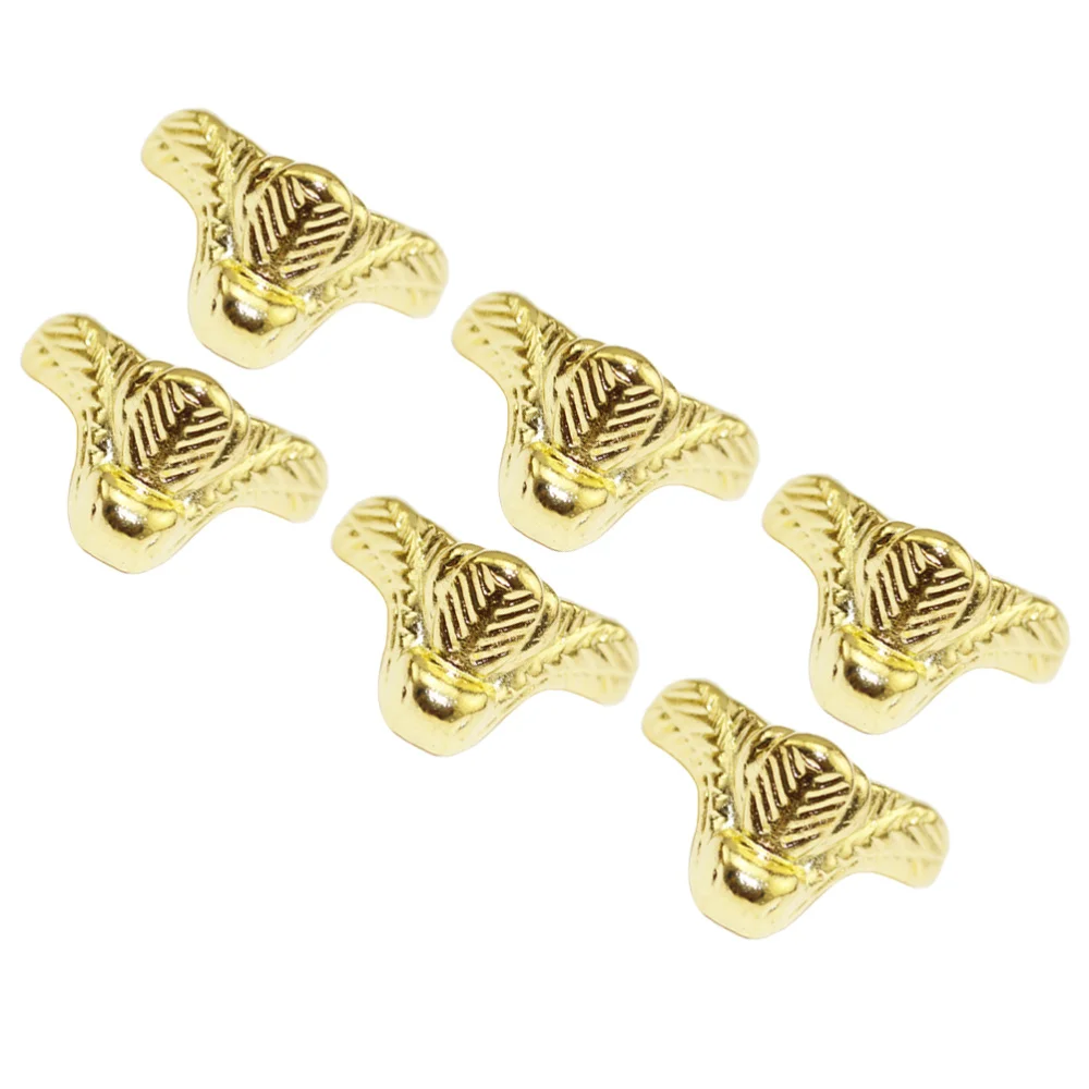 

12PCS 22x17mm Furniture Support Feet Zinc Alloy Gift Box Decoration Legs Accessories Golden