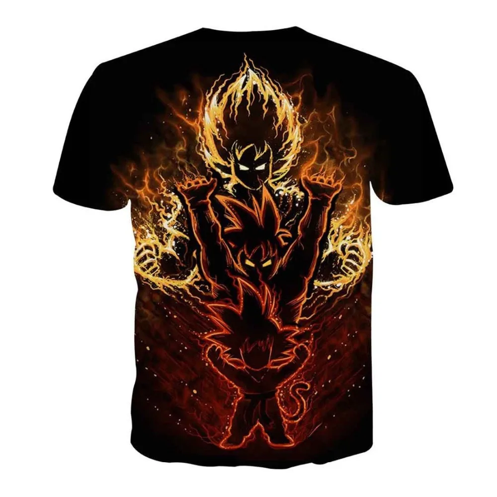 2019 аниме Dragon Ball Z Vegetable Супер Saiyan Goku Piccolo Мужская 3D футболка костюм Повседневная