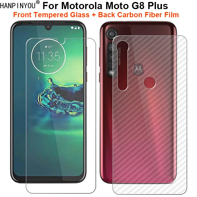 Для Motorola Moto G8 Plus 1 комплект = мягкая задняя пленка из углеродного волокна наклейка