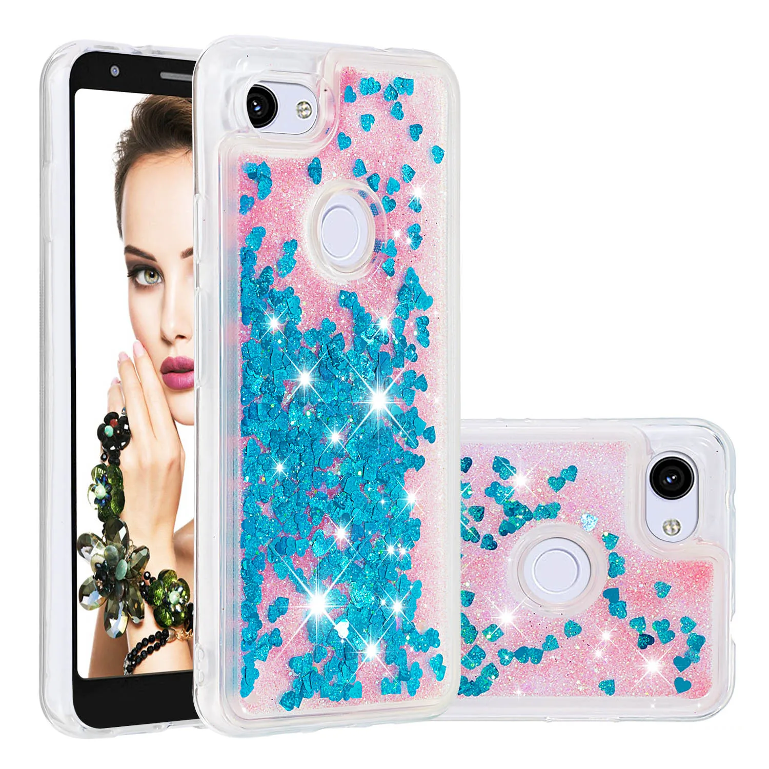 Роскошный жидкий зыбучий песок мягкий ТПУ чехол для телефона Google Pixel 3a XL задняя