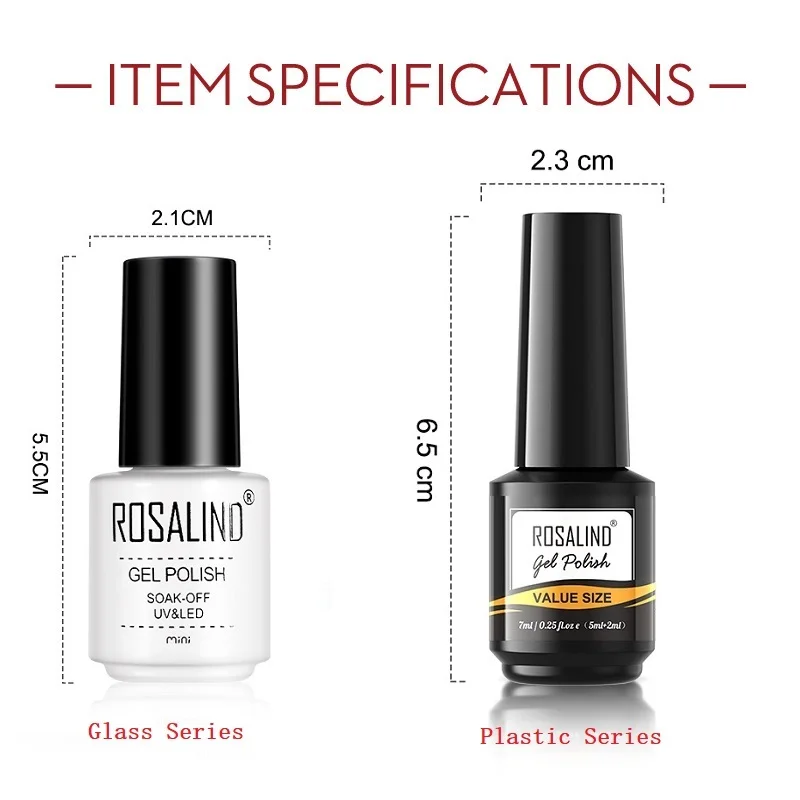 ROSALIND Cat Eyes Gel Nail Polish Semi Permanent Pure Hybrid Varnishes Art Base Top Thermal Temperature Change UV New |