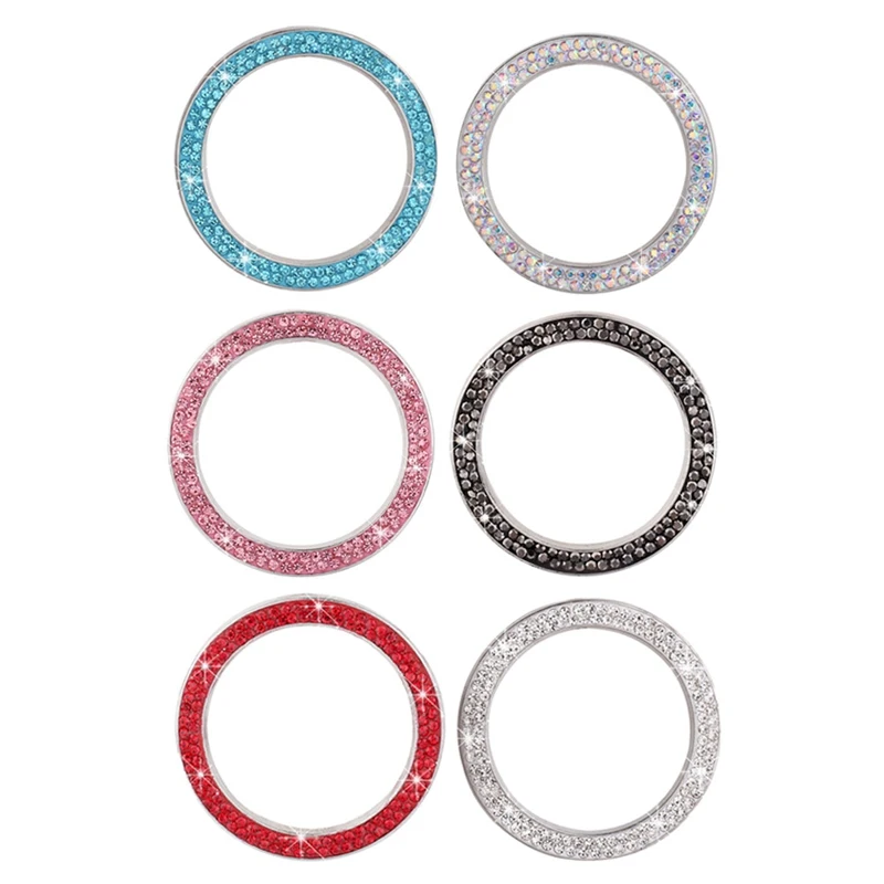 

Diamond Studded Ignition Button Cover Start Stop Ignition Push Button Cover Rhinestone Crystal Ring Start Ignition Decorative