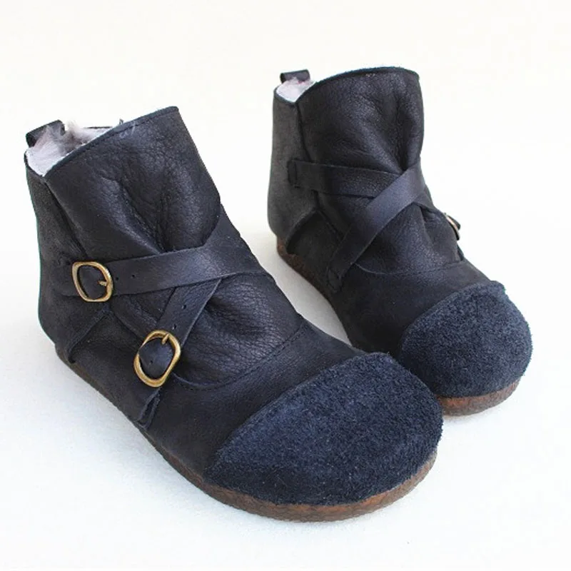 Ботинки женские из натуральной кожи на меху зимние 100% | Обувь