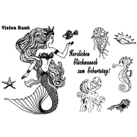 daboxibo mermaid underwater world clear stamps mold for diy scrapbooking cards making decorate crafts 2020 new arrival