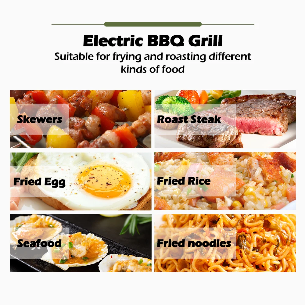 Электрический бездымный гриль для барбекю Автоматическое вращение