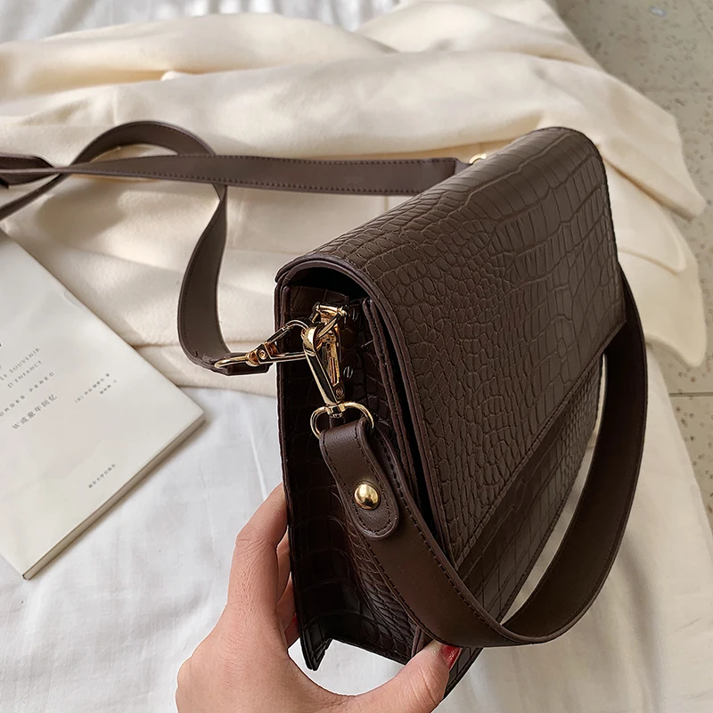 Bolsos Mujer винтажная сумка через плечо из кожи аллигатора для женщин роскошные сумки женские сумки дизайнерские женские сумки через плечо с цепочкой