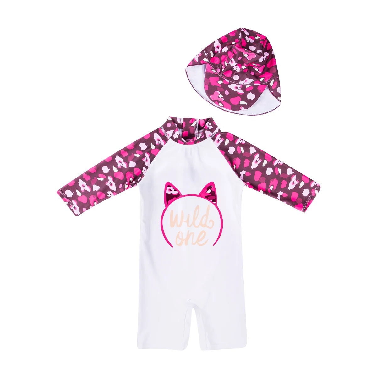 Новый брендовый Летний милый купальный костюм с длинными рукавами для маленьких