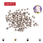 Бесплатная доставка, 100 шт., мини-пряжка 2 мм, Круглый молоток с бусинами, супер маленькие металлические пряжки сделай сам, Пряжка для кукольной одежды, аксессуары для кукол
