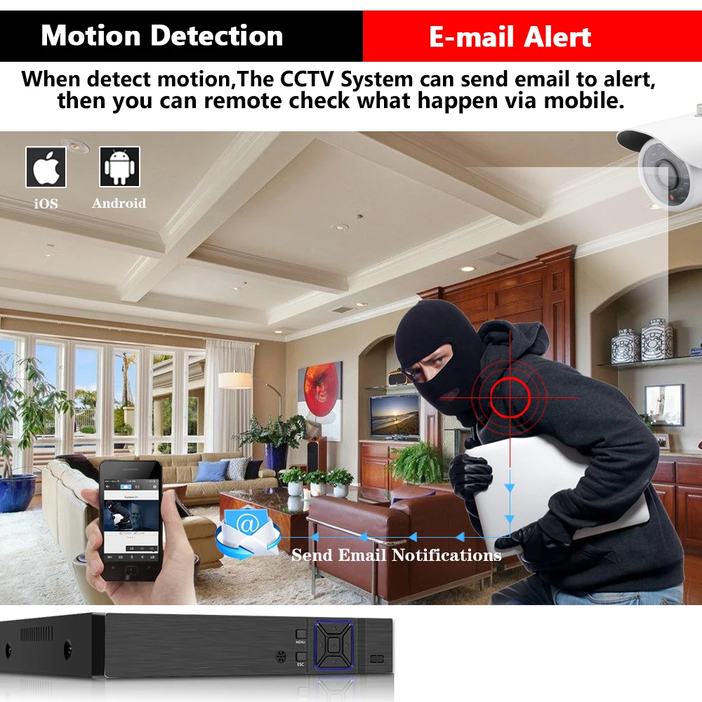 H.265 4CH 8CH 5MP 5 в 1 DVR видеорегистратор для AHD камеры аналоговая камера IP P2P cctv система