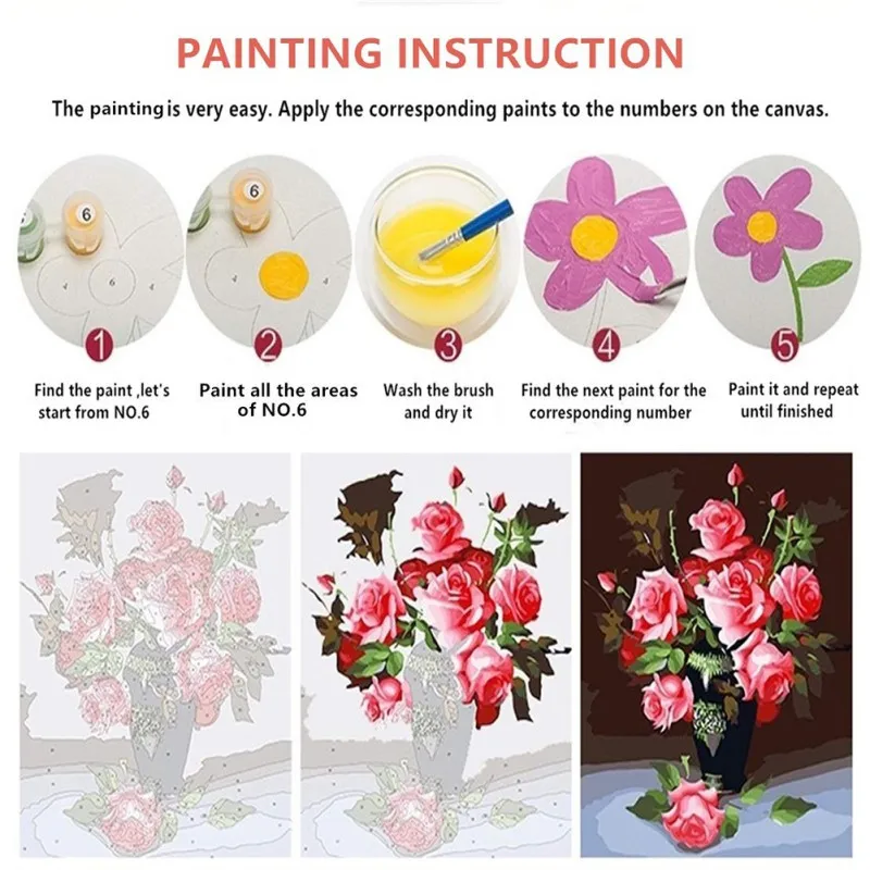 Сделай Сам цифровая печать масляной картины маслом набор 40*50 см простая картина