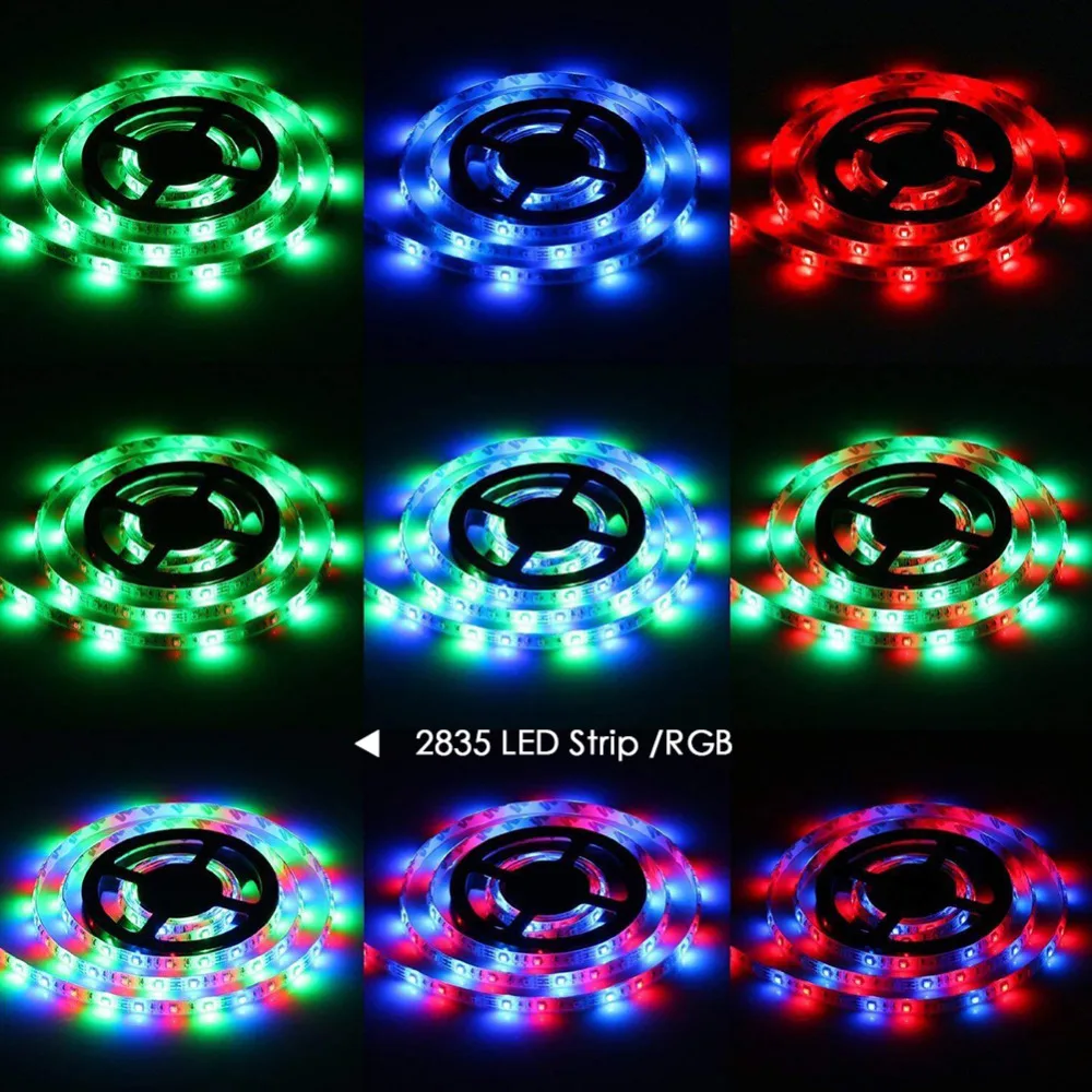 50 см 1 м 2 м 3 м 4 м 5 м светодиодный ТВ-светильник 2835SMD RGB светодиодный светильник для ТВ HD ТВ неоновый светильник с подсветкой лампа с 24-кнопочным пультом дистанционного управления