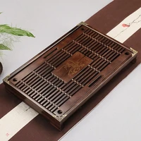 wood tea tray drainage water storage kung fu tea set drawer tea board table chinese tea ceremony tools