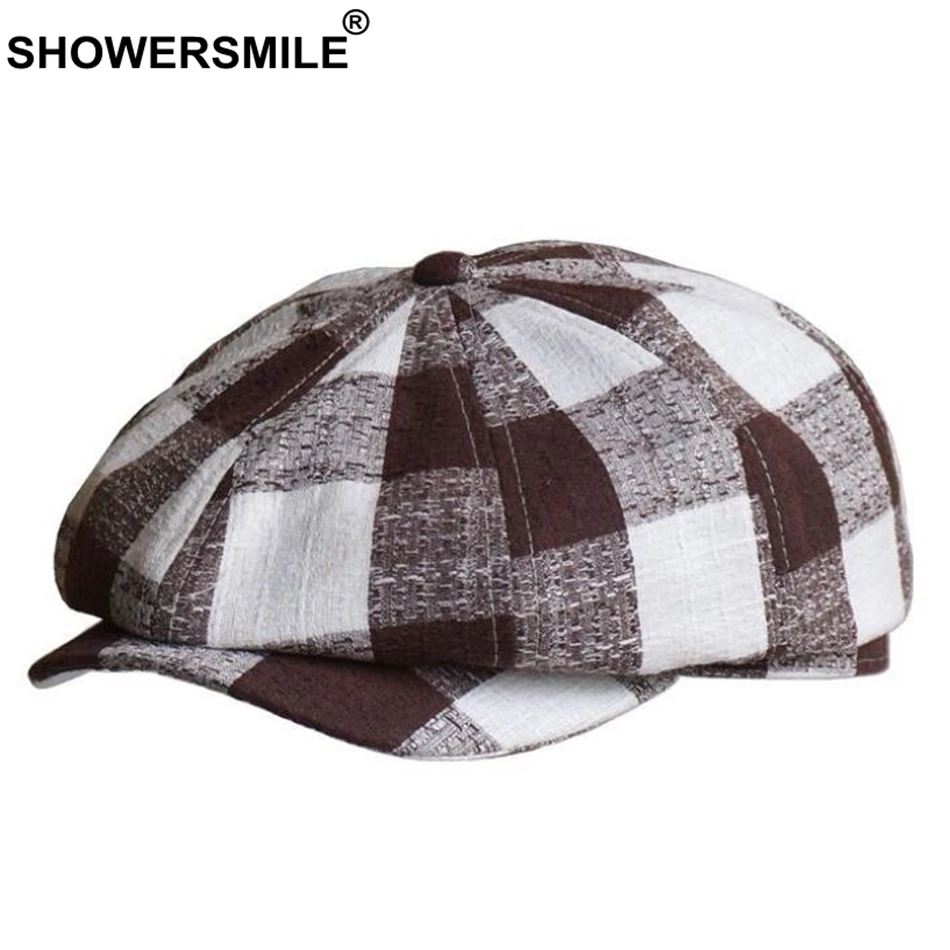 SHOWERSMILE льняная кепка газетчика для мужчин и женщин весна лето берет в британском