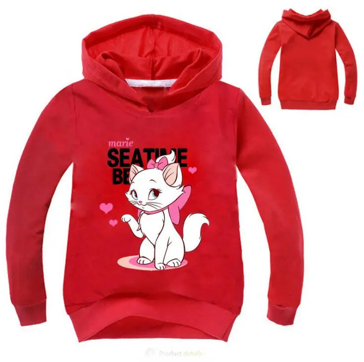 От 3 до 16 лет Marie Aristocats/одежда с рисунком кота Детская рубашка длинными рукавами