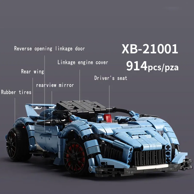 

XINGBAO City MOC Remote Control Super Sports Car Model Building Block Assembly Puzzle Boy Technical Toys Children New Year Gifts