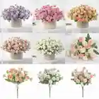 20 цветов, сиреневая гвоздика, высококачественный имитационный цветок, украшение для свадьбы, дома, Рождества, вечеринки, сделай сам, настольные украшения для гостиной