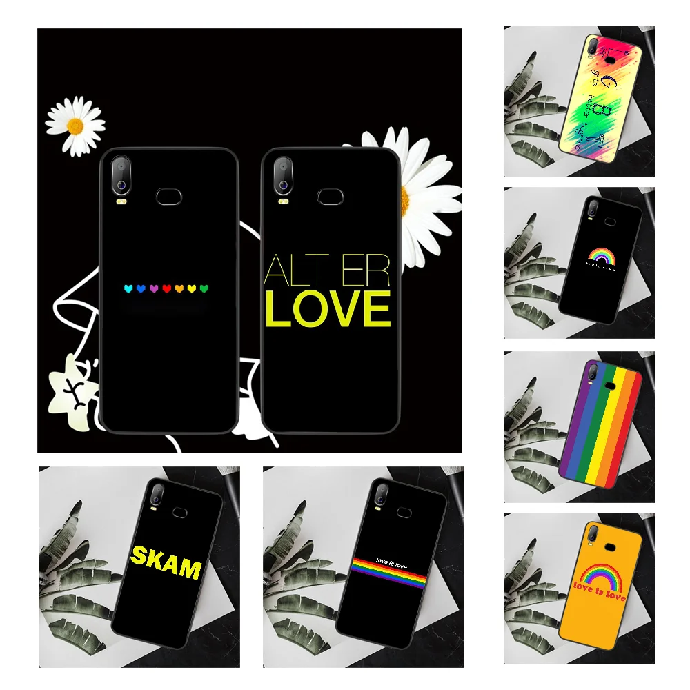NBDRUICAI Gay Lesbian LGBT Rainbow Pride TPU black Phone Case Cover Hull For Samsung A10 A20 A30 A40 A50 A70 A71 A51 A6 A8 2018 | Мобильные