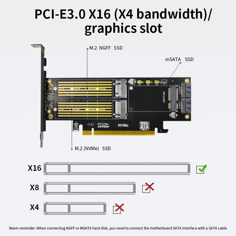 jeyi sk16 m 2 nvme ssd ngff на pci e3 0 x4 адаптер m b ключ msata до