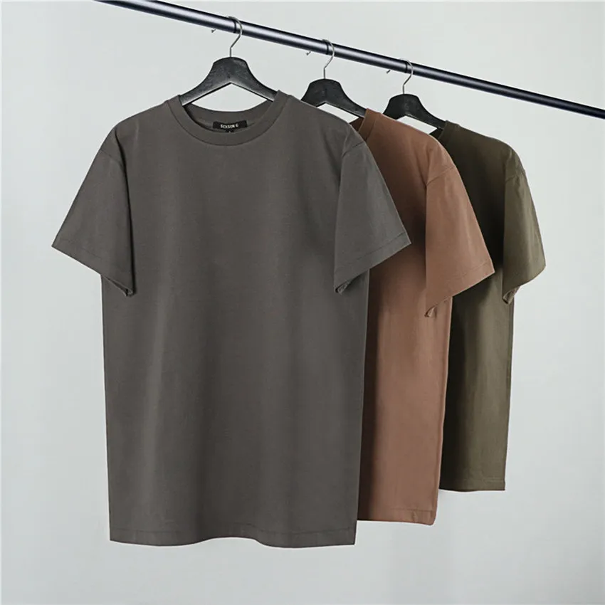 

Season 6 T-shirt Heavy Fabric Kanye West T-shirts 2021SS Men Women 1:1 High Quality Cotton Top Tees Inside Tag Calabasas