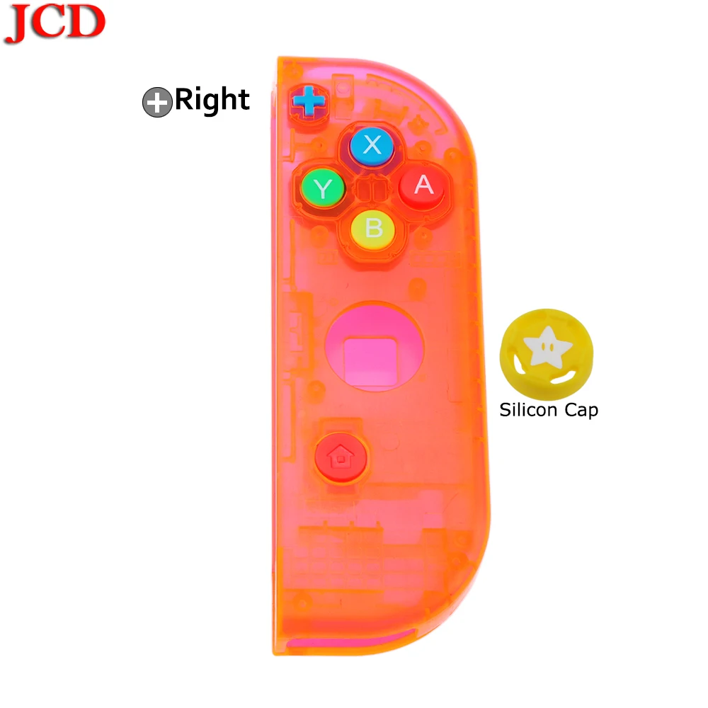 JCD прозрачный цвет DIY для Joy-Con корпус чехол для kingd контроллер NS оболочка игровая консоль для переключателя влево или вправо - Цвет: No12  Right