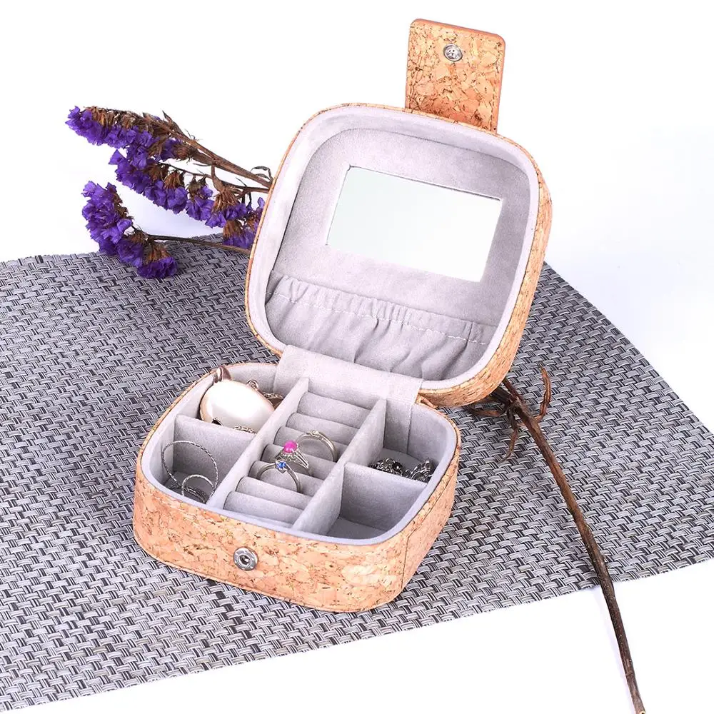 Eco friendly квадратный ювелирных изделий коробки для хранения органайзеры кольцо