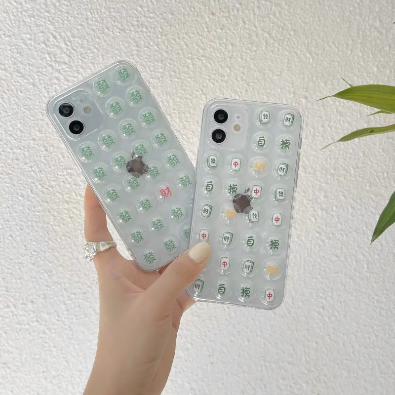 

Applicable Apple 13 Card Bubble Mobile Shell 11PRO New transparent 12 soft shell XR decompression 7plu S anti-drop set Chinese