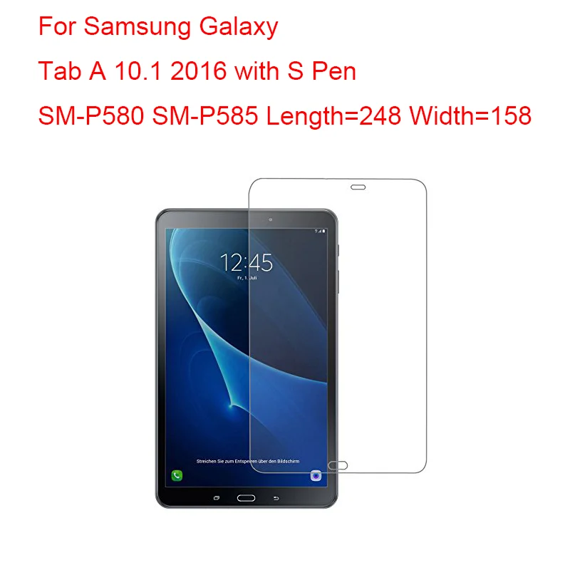 P580 P585 Закаленное Стекло для Samsung Galaxy Tab A 7,0 8,0 9,7 10,1 T280 T285 T350 T355 T550 T555 P550 T580 T585 P580 P585 Экран протектор - Цвет: P580 P585