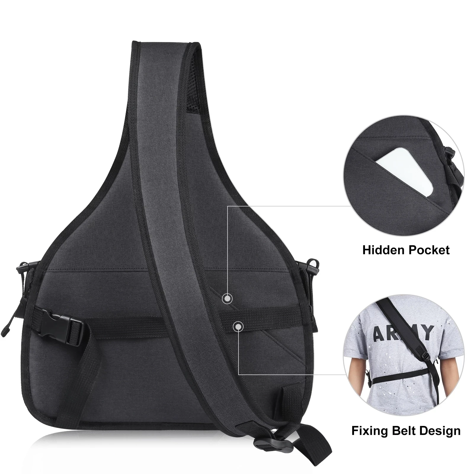 puluz outdoor portable triangle style slr camera bag sling waterproof backpack shoulder messenger bags with removable lens bag free global shipping