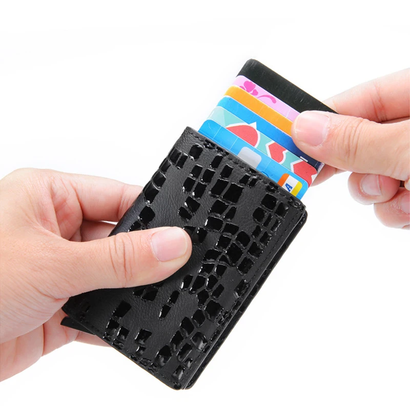 Rfid Blocking Men Bank Credit Card Holder Protection Smart Wallets Metal Aluminum Business Case Creditcard Cardholder | Багаж и сумки