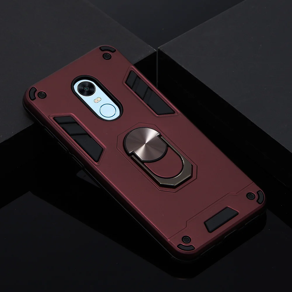 Роскошный противоударный бронированный чехол с магнитным кольцом держателем