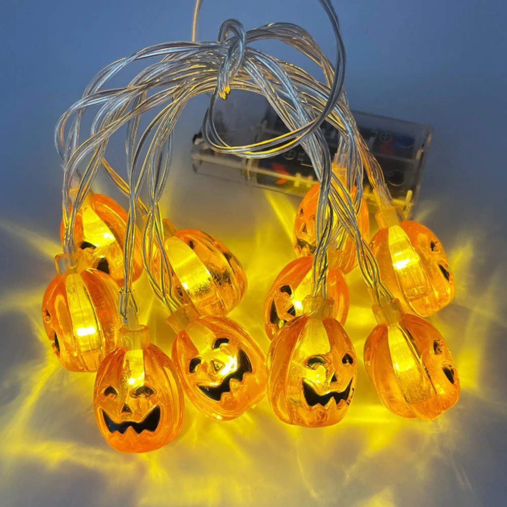 

LED String Lights Simulation Halloween Pumpkin Decoration Battery Powered Party Room Curtain Garden Window Lights