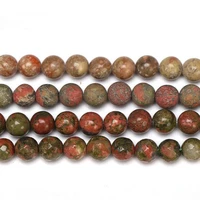 high quality natura flower green stone 468101214mm round necklace bracelet jewelry gems loose beads 15 inch wk80