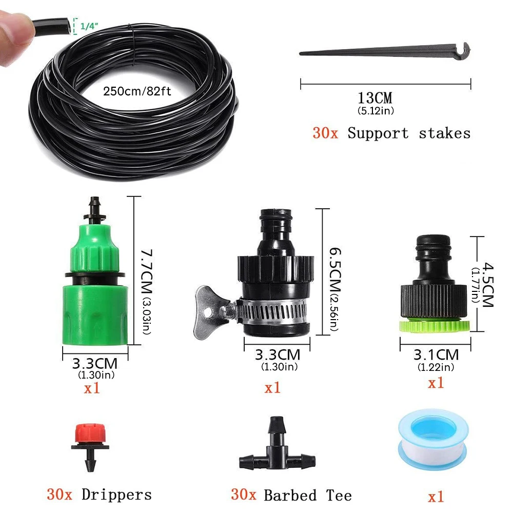 

Automatic Garden Watering System Kits Watering Dripper Soaker Micro Drip Watering Kits Adjustable Dripper Garden Supplies